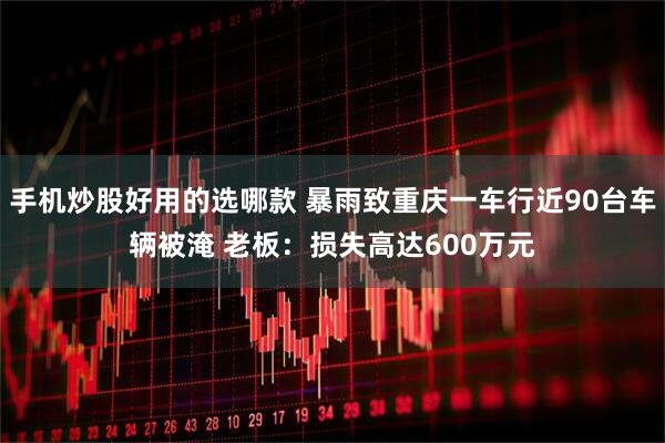 手机炒股好用的选哪款 暴雨致重庆一车行近90台车辆被淹 老板：损失高达600万元