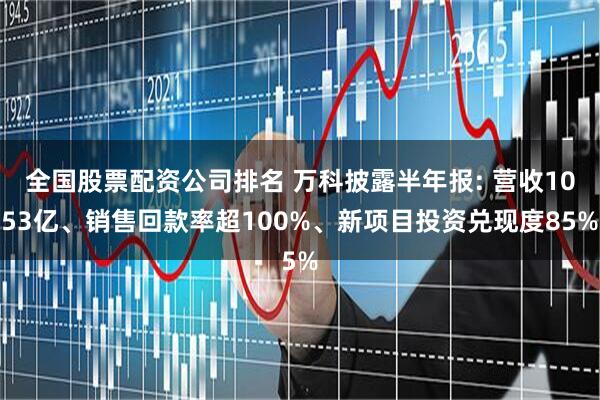 全国股票配资公司排名 万科披露半年报: 营收1053亿、销售回款率超100%、新项目投资兑现度85%